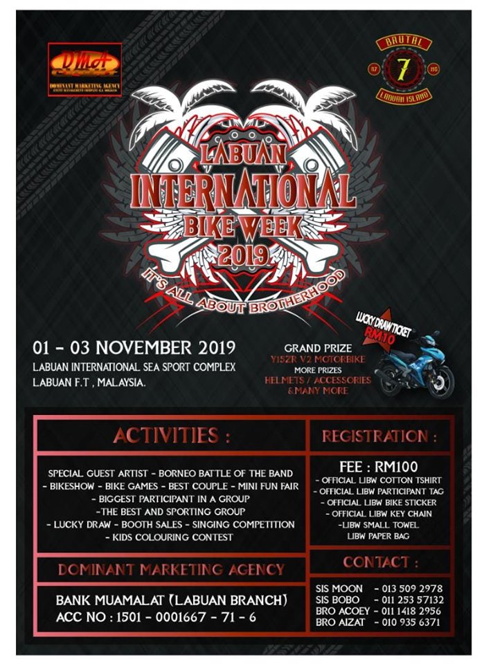 [1-3 November]Labuan International Bike Week 2019