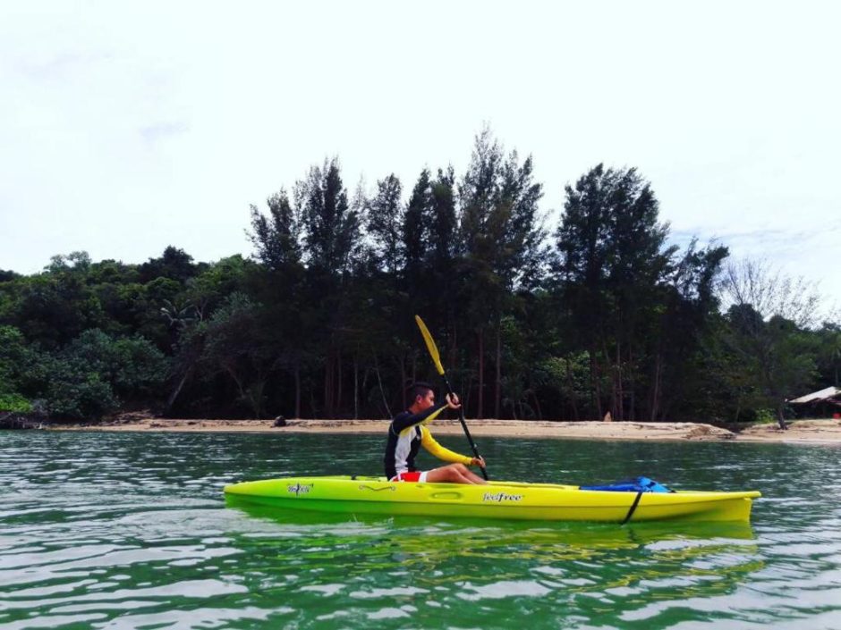 Kayaking at Palm Beach Resort Labuan